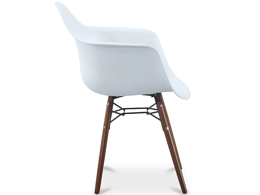 Chaise de salle à manger - Design scandinave - Pieds en bois foncé - Nordika Rose
