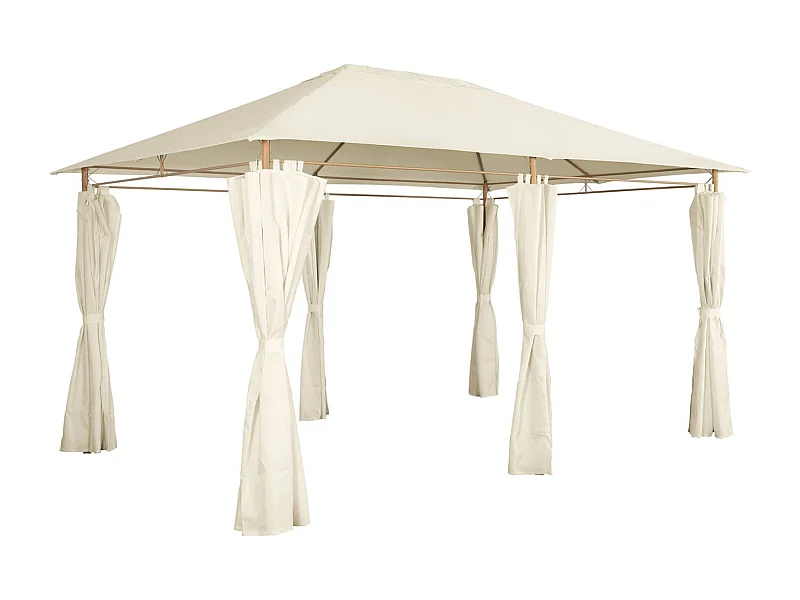 Pergola da giardino 3x4m struttura in alluminio con tende scorrevoli,