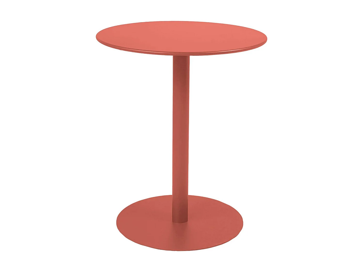 Table de jardin bistrot ronde acier 2 places terracotta - Ø60cm - Orea