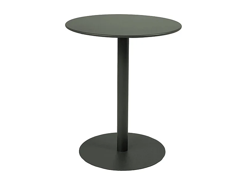 Table de jardin bistrot ronde acier 2 places kaki - Ø60cm - Orea