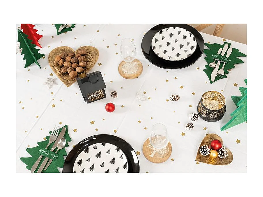 Porte-couverts de noel en feutrine (Lot de 24)