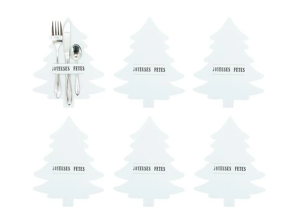 Porte-couverts de noel en feutrine (Lot de 24)