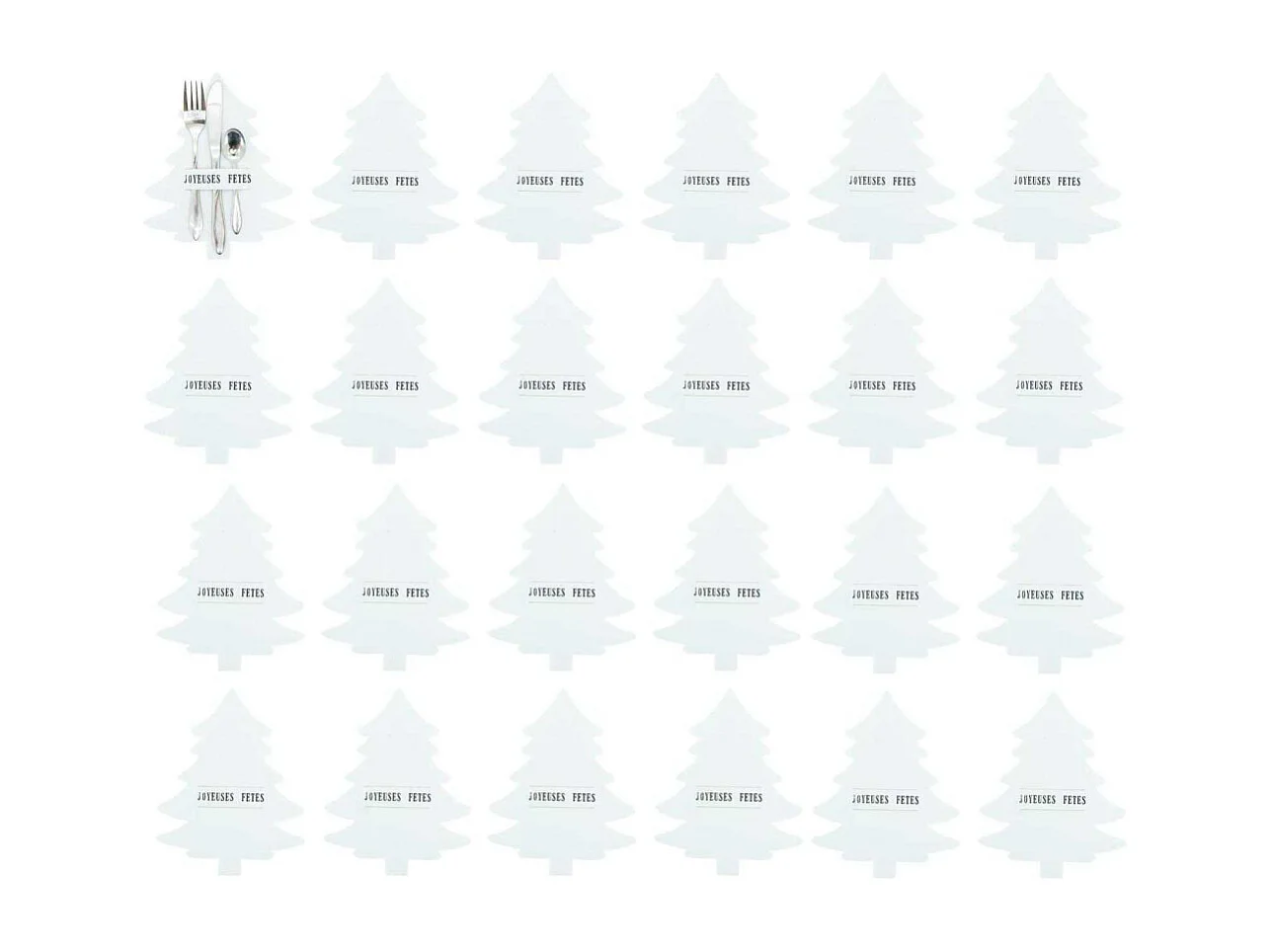 Porte-couverts de noel en feutrine (Lot de 24)