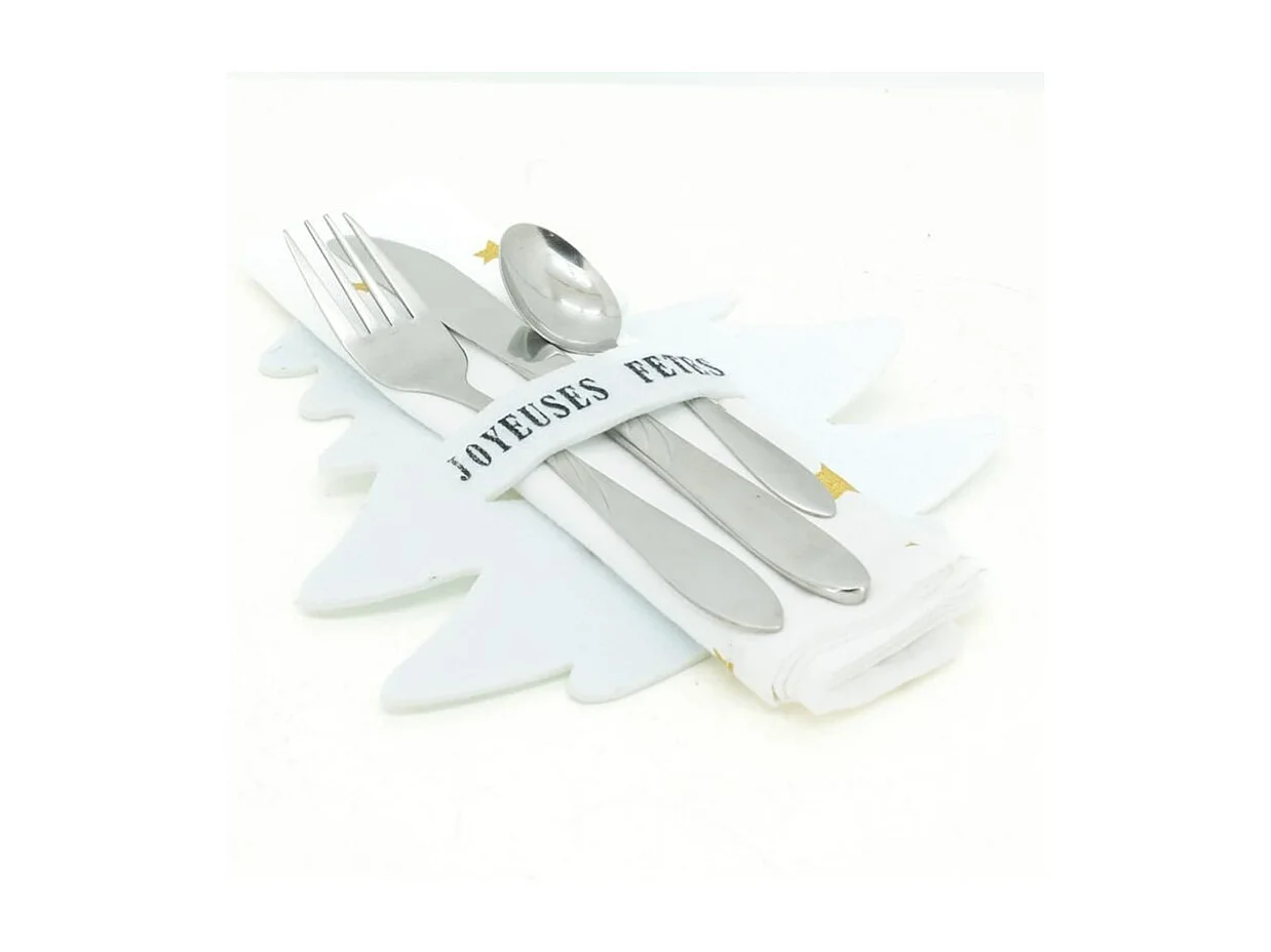 Porte-couverts de noel en feutrine (Lot de 24)