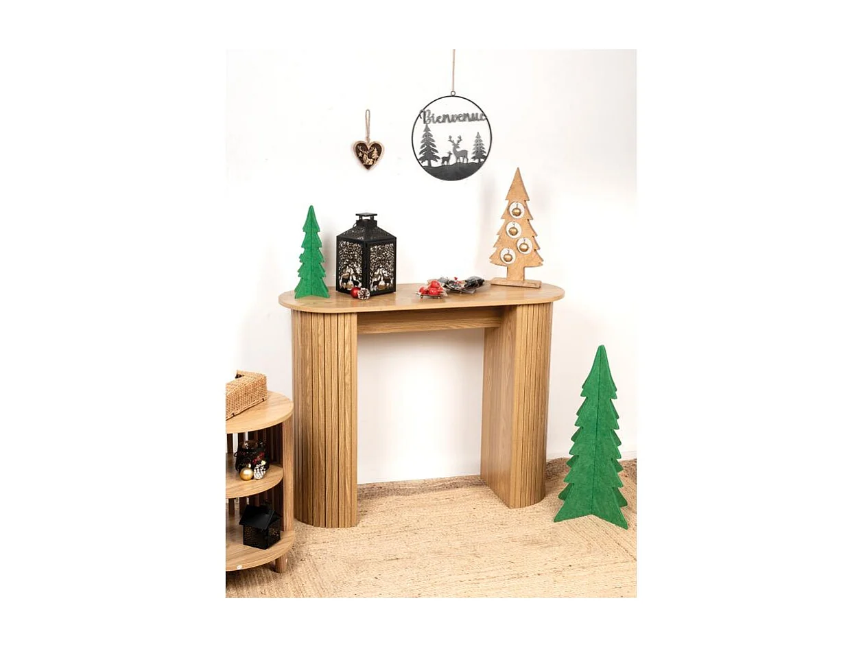 Lot de 2 sapins de Noël pliables en feutrine verte – Décoration de table ou rebord de fenêtre