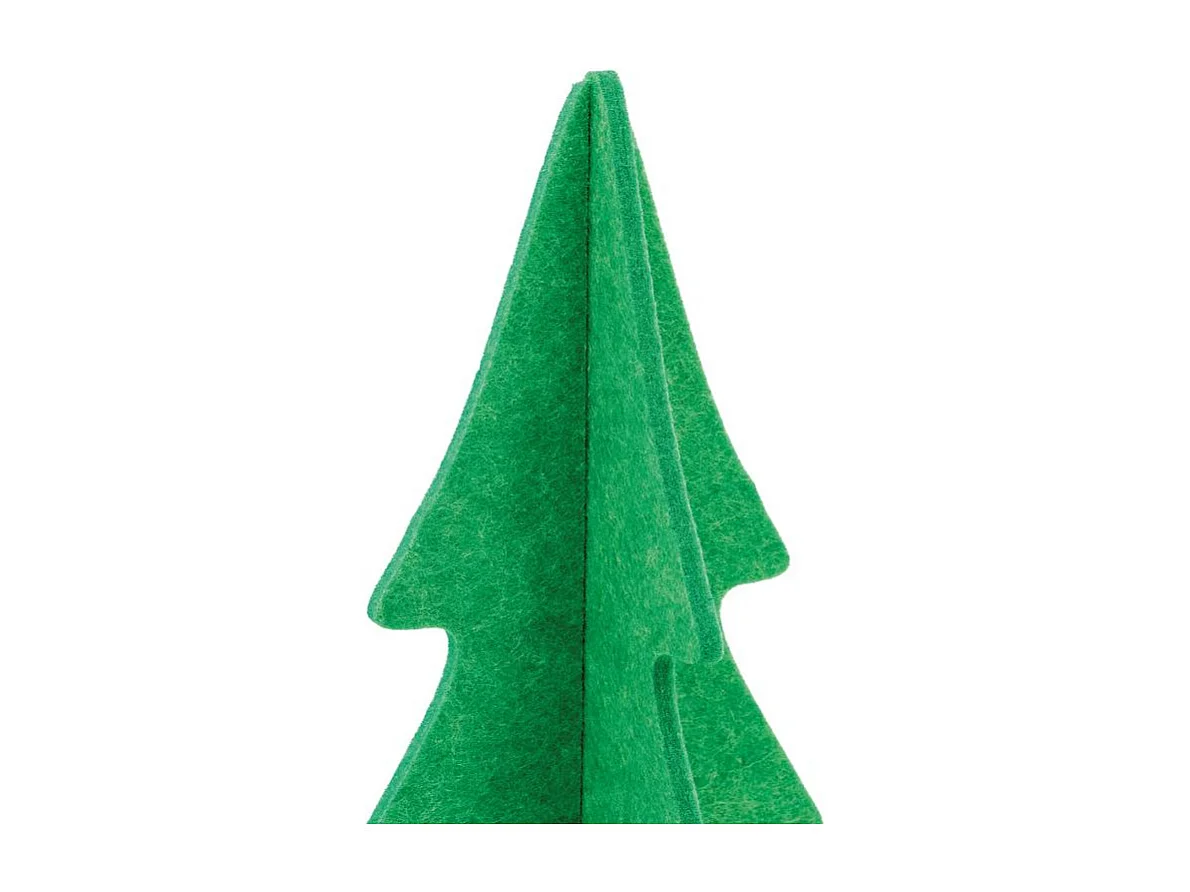 Lot de 2 sapins de Noël pliables en feutrine verte – Décoration de table ou rebord de fenêtre