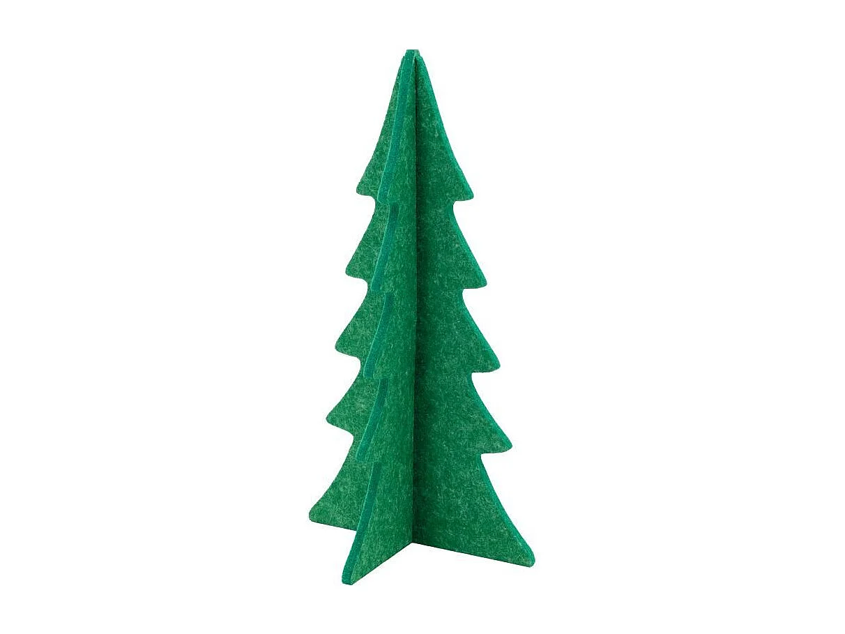 Lot de 4 sapins de Noël pliables en feutrine verte – Décoration de table ou rebord de fenêtre
