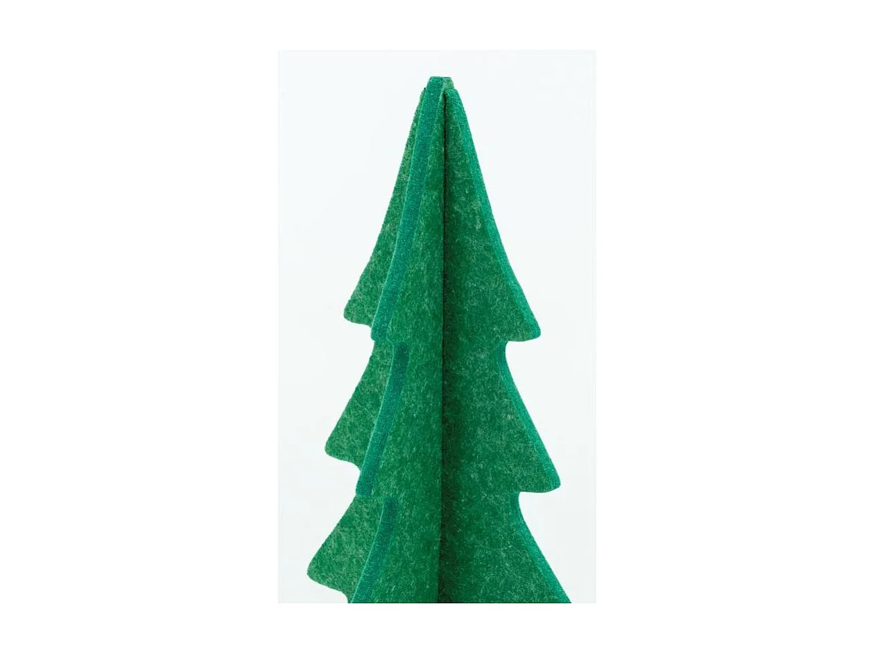Lot de 4 sapins de Noël pliables en feutrine verte – Décoration de table ou rebord de fenêtre