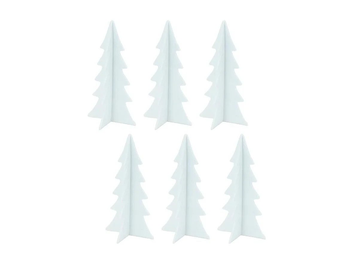 Sapins décoratifs en feutrine 20 cm (Lot de 12)