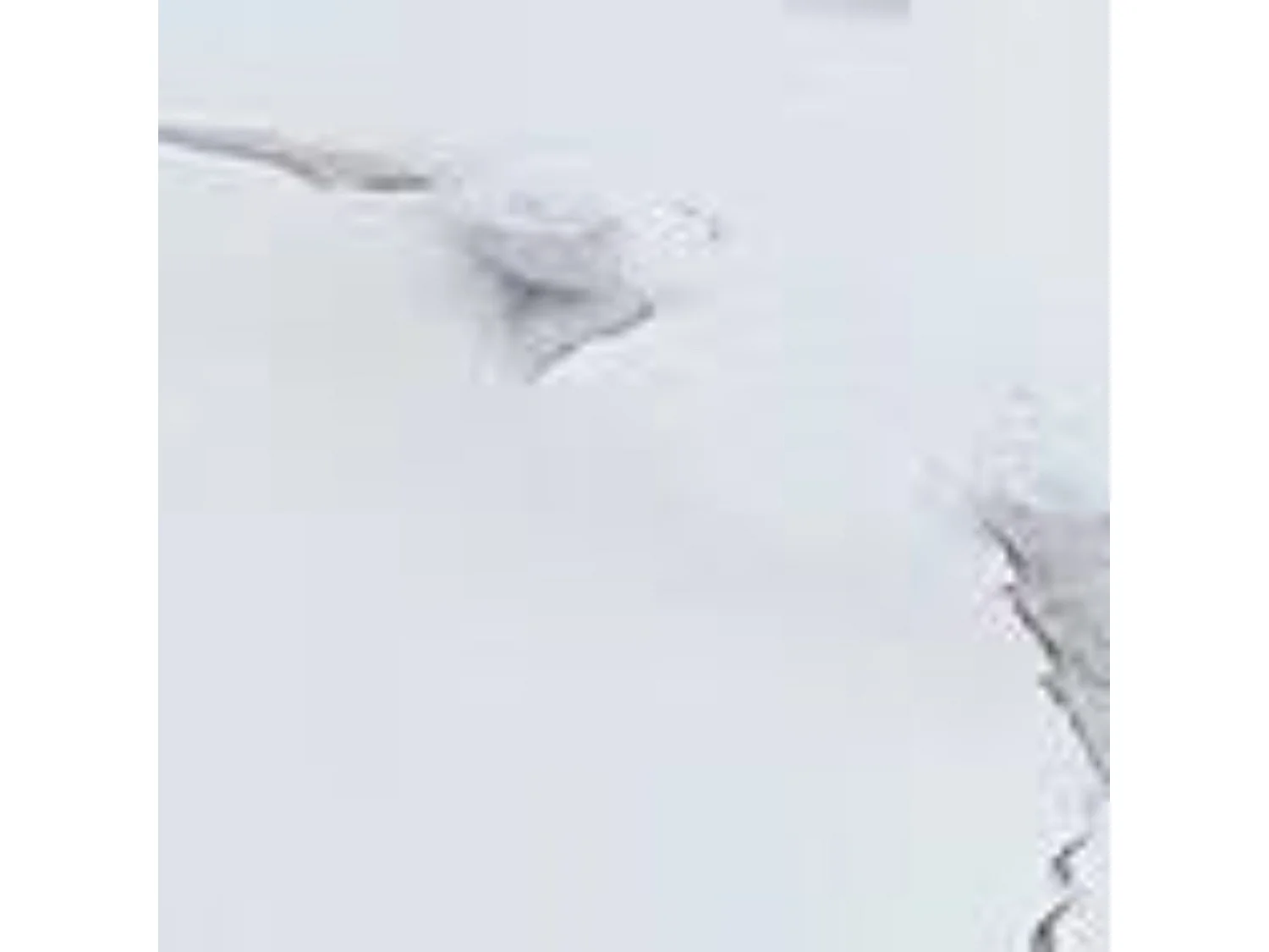 Ensemble Table et 4 chaises simili cuir noir VENDOME bois marbré blanc pieds métal