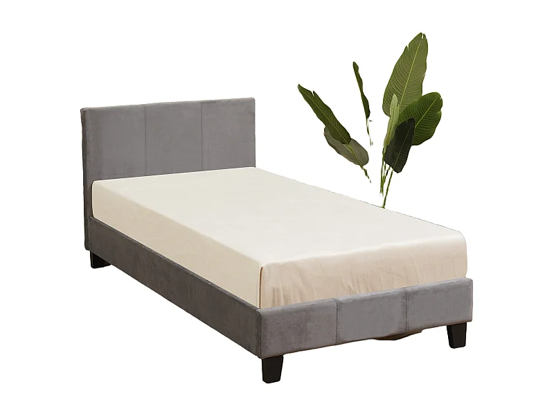 Lit MELBOURNE – Velours – 90x190 cm