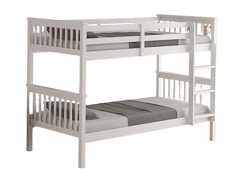 Lit superposé 1+1 BATNA en Bois Blanc 90x190 cm