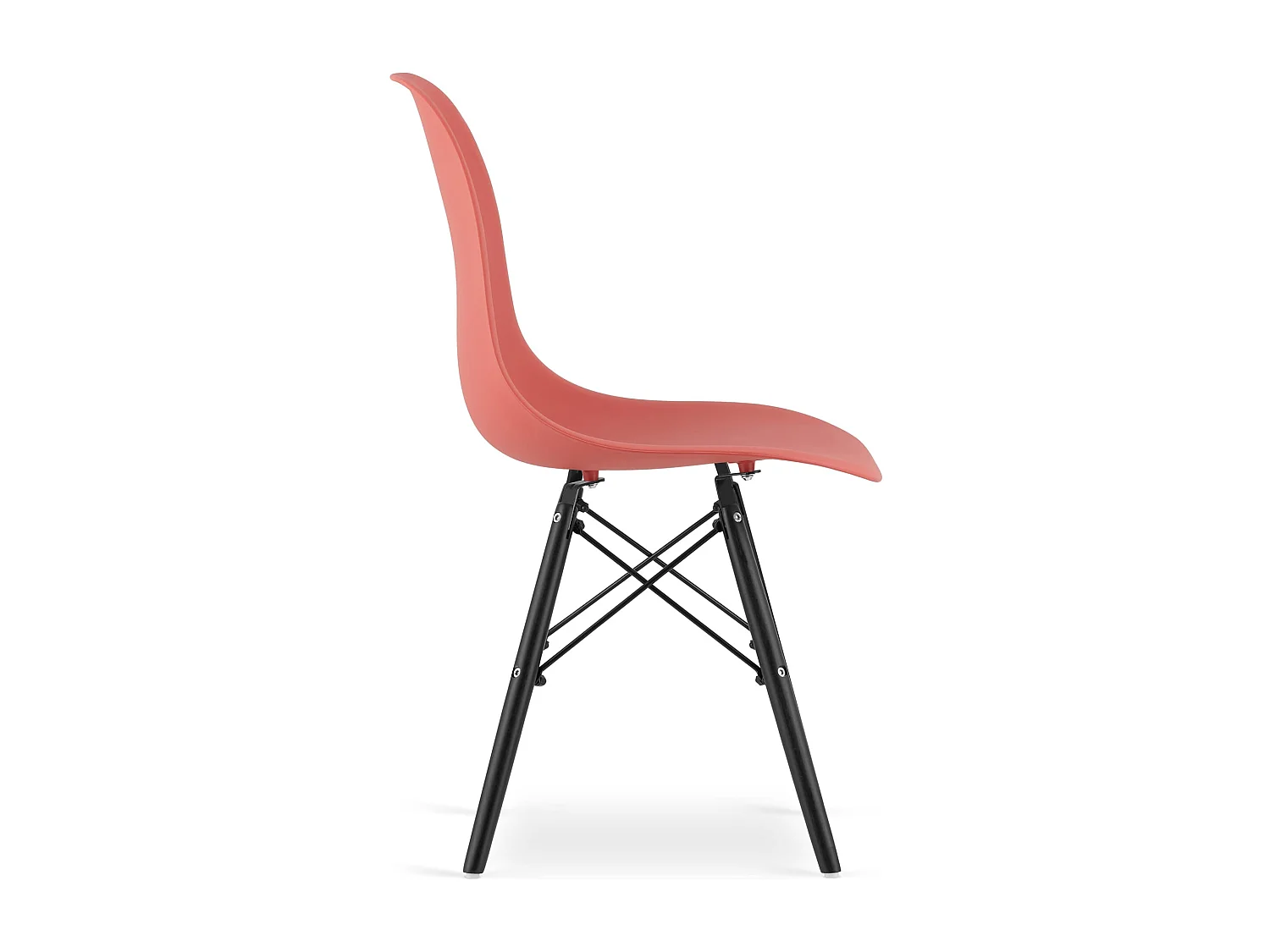 Valora OSAKA Stuhl, ergonomisches Design, Cynober schwarze Beine (3 Stück)