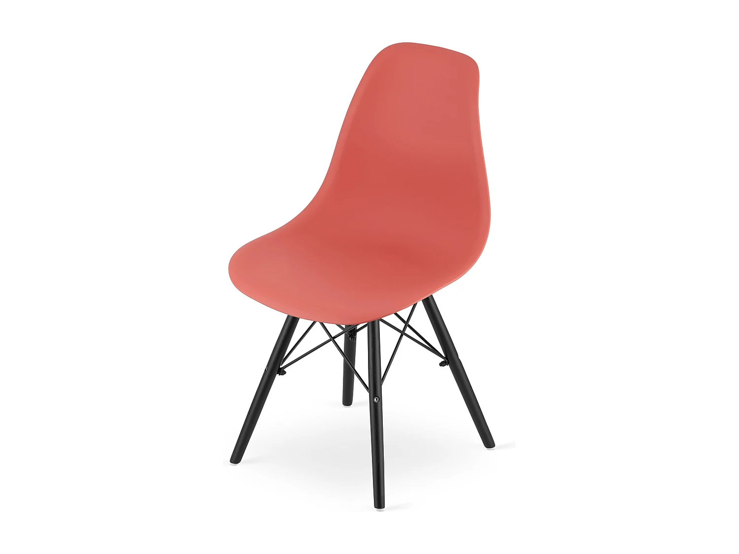 Valora OSAKA Stuhl, ergonomisches Design, Cynober schwarze Beine (3 Stück)