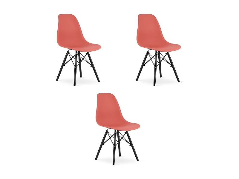 Sedia Valora OSAKA Design ergonomico Gambe nere Cynober x3