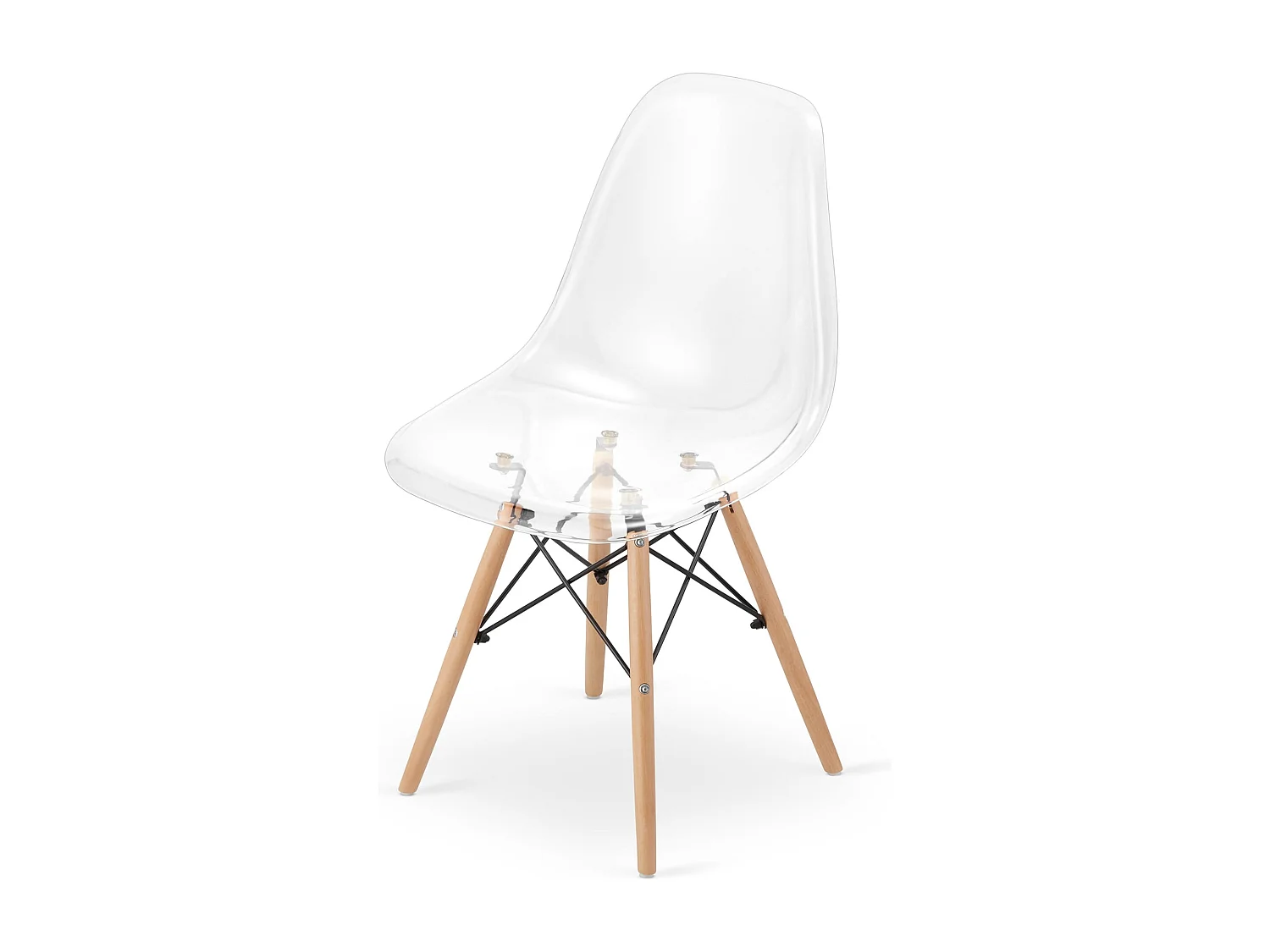 Chaise Valora OSAKA Pieds naturels transparents pour salon x3