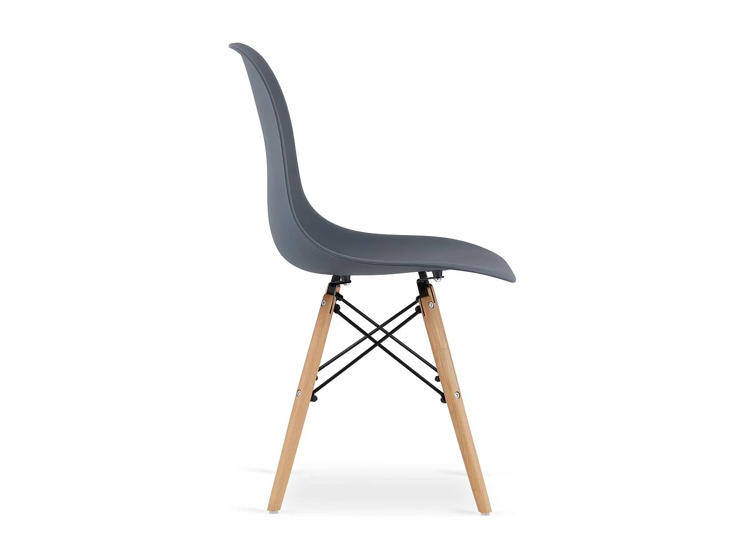 Chaise Valora OSAKA, pieds naturels couleur ardoise foncée, pour salle à manger (x4)