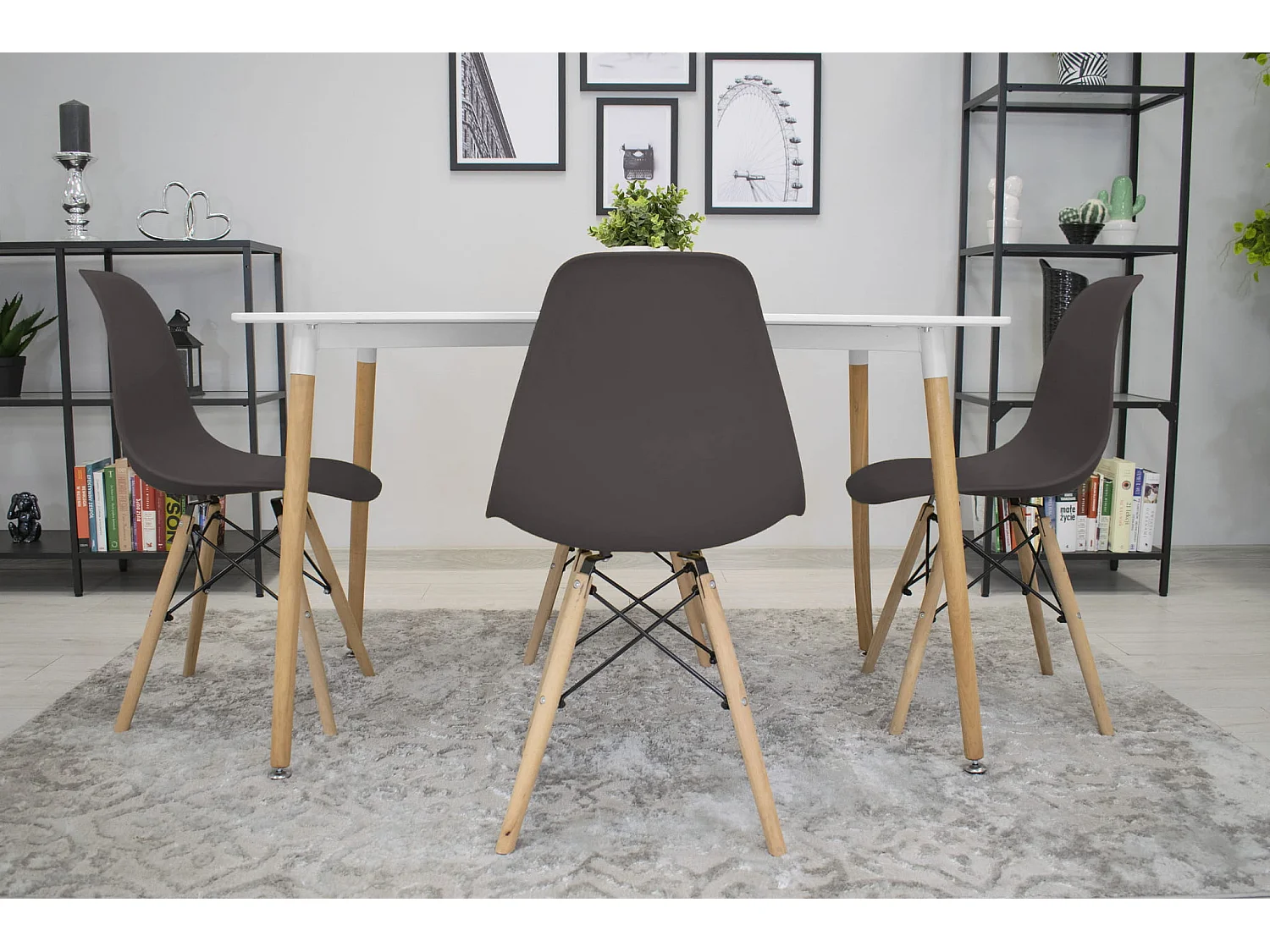 Valora OSAKA Stuhl, Kaffeebraun, Naturbeine, ergonomisches Design