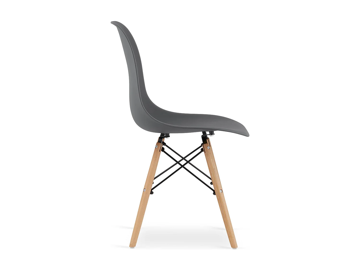 Chaise Valora OSAKA Gris foncé Pieds naturels pour salon x2