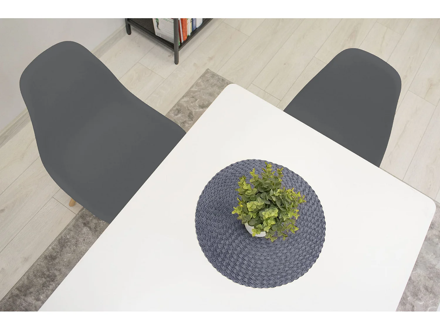 Chaise Valora OSAKA Gris foncé Pieds naturels pour salon x2