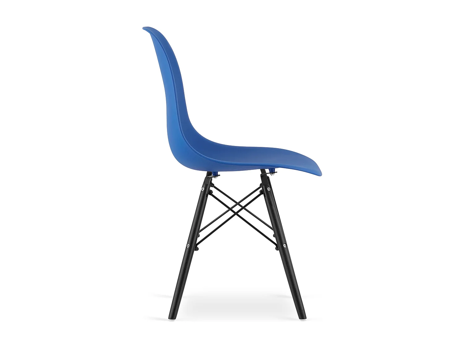 Cadeira Valora OSAKA Azul com Pernas Pretas, Design Ergonômico x3
