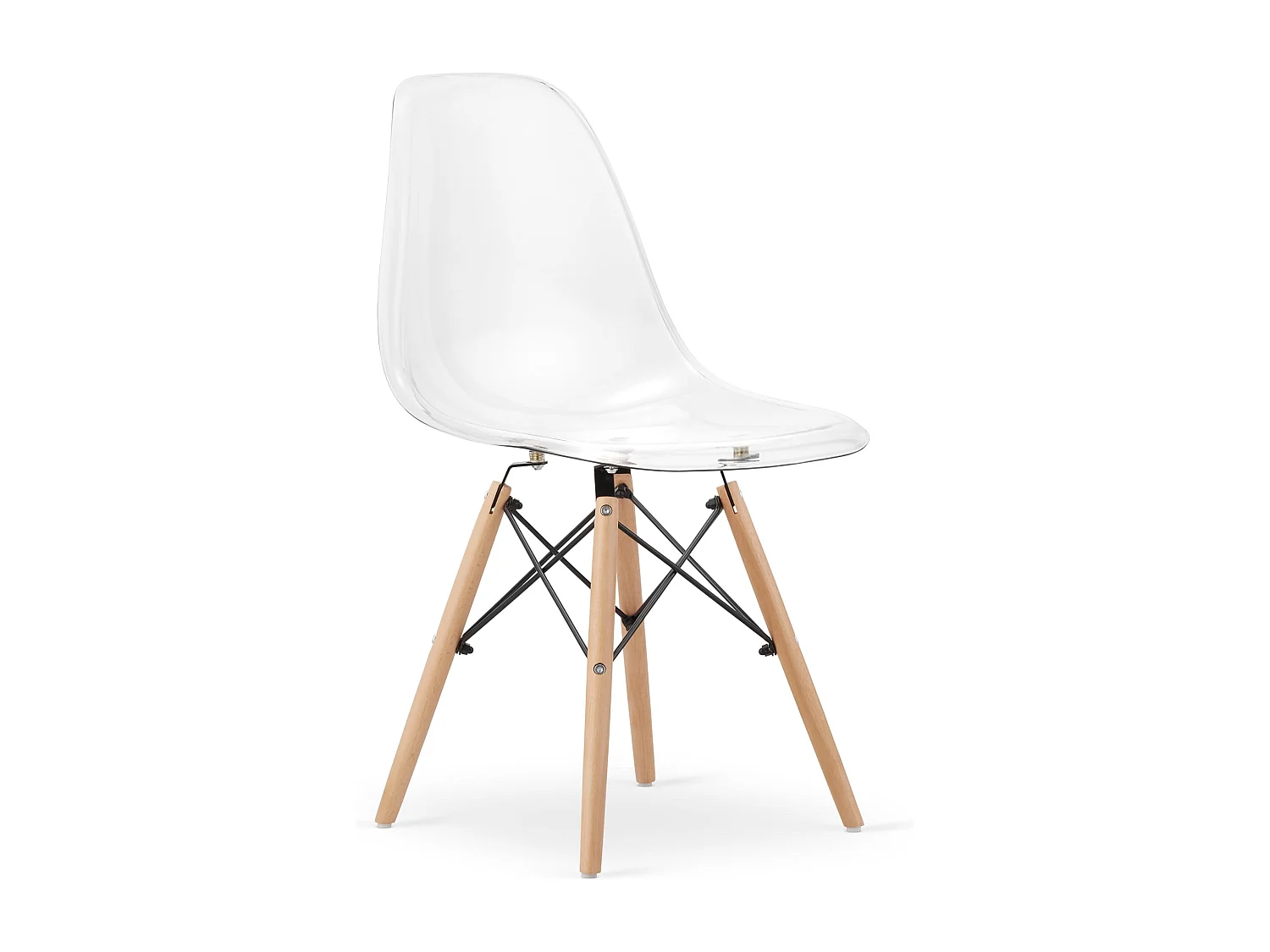 Chaise Valora OSAKA Pieds naturels transparents pour salon x2