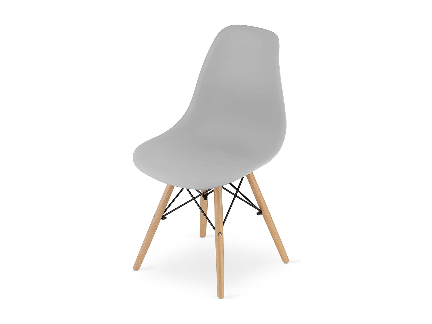 Chaise Valora OSAKA, pieds en bois gris, design ergonomique x3