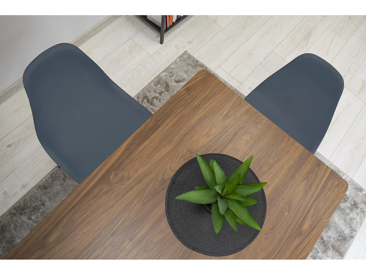 Chaise Valora OSAKA, pieds noirs ardoise, pour salon x4