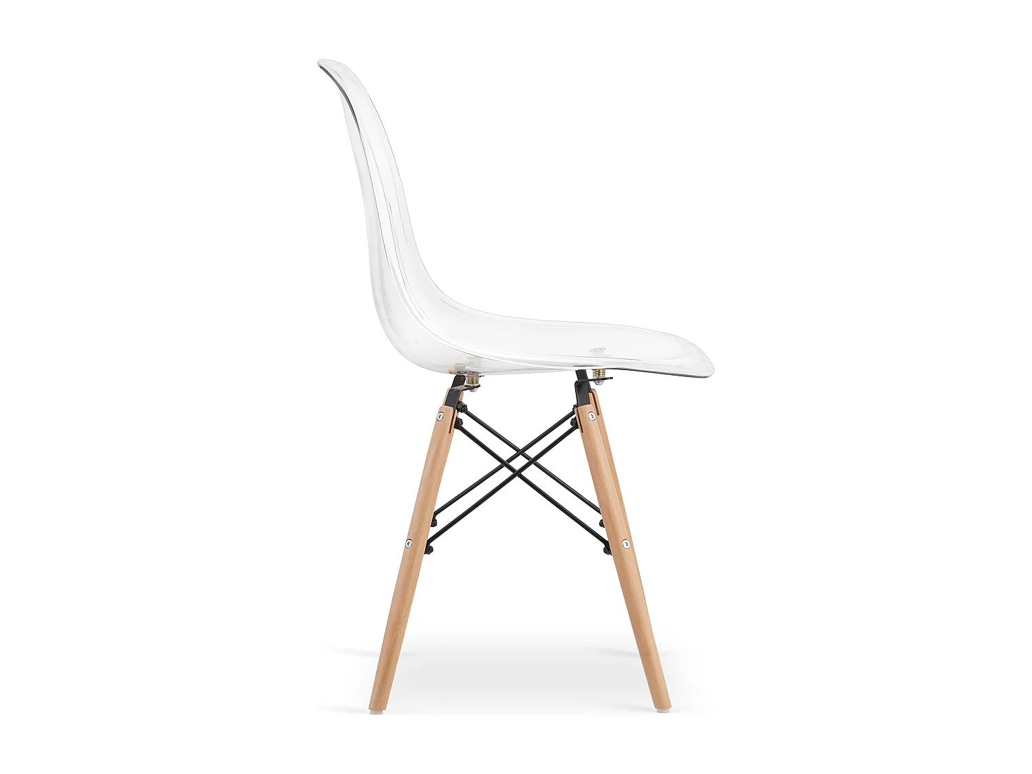 Chaise Valora OSAKA, pieds transparents naturels, pour salon