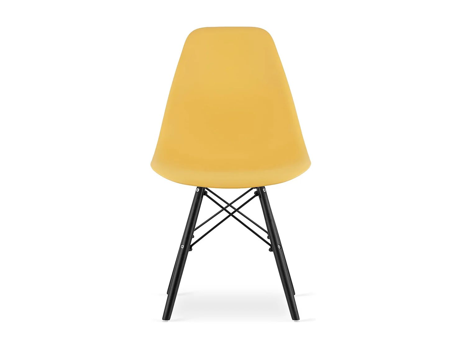 Chaise Valora OSAKA, couleur moutarde, pieds noirs, pour salon (x2)