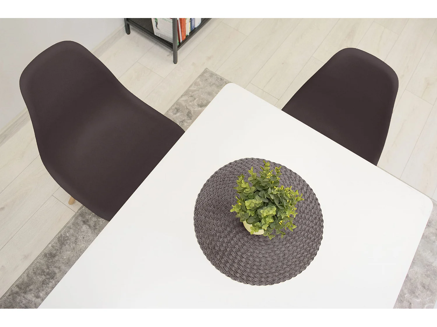 Valora OSAKA Stuhl, kaffeefarben, Naturbeine, für Wohnzimmer (2 Stück)