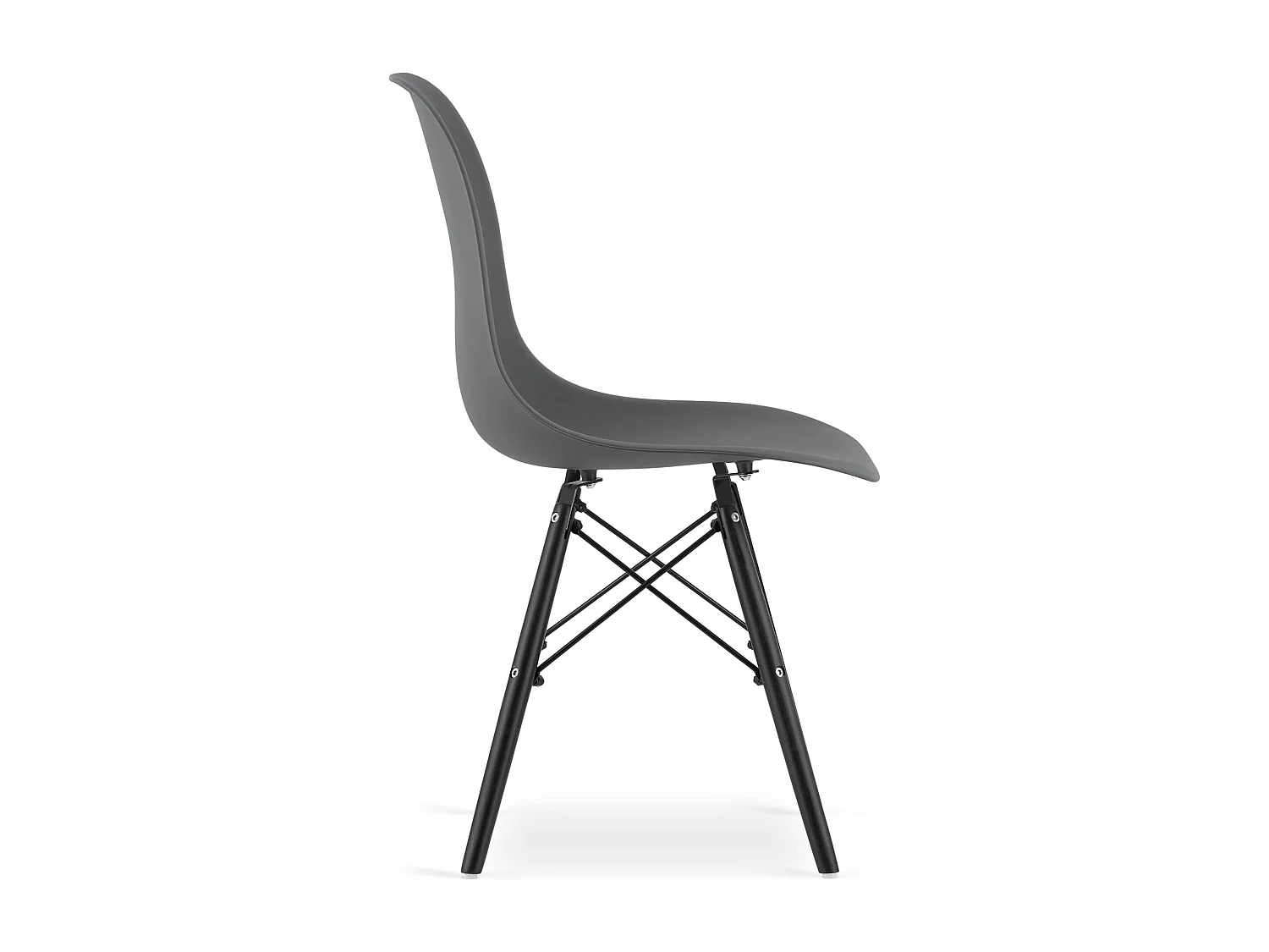 Cadeira Valora OSAKA Cinza Escuro com Pés Pretos e Design Ergonômico