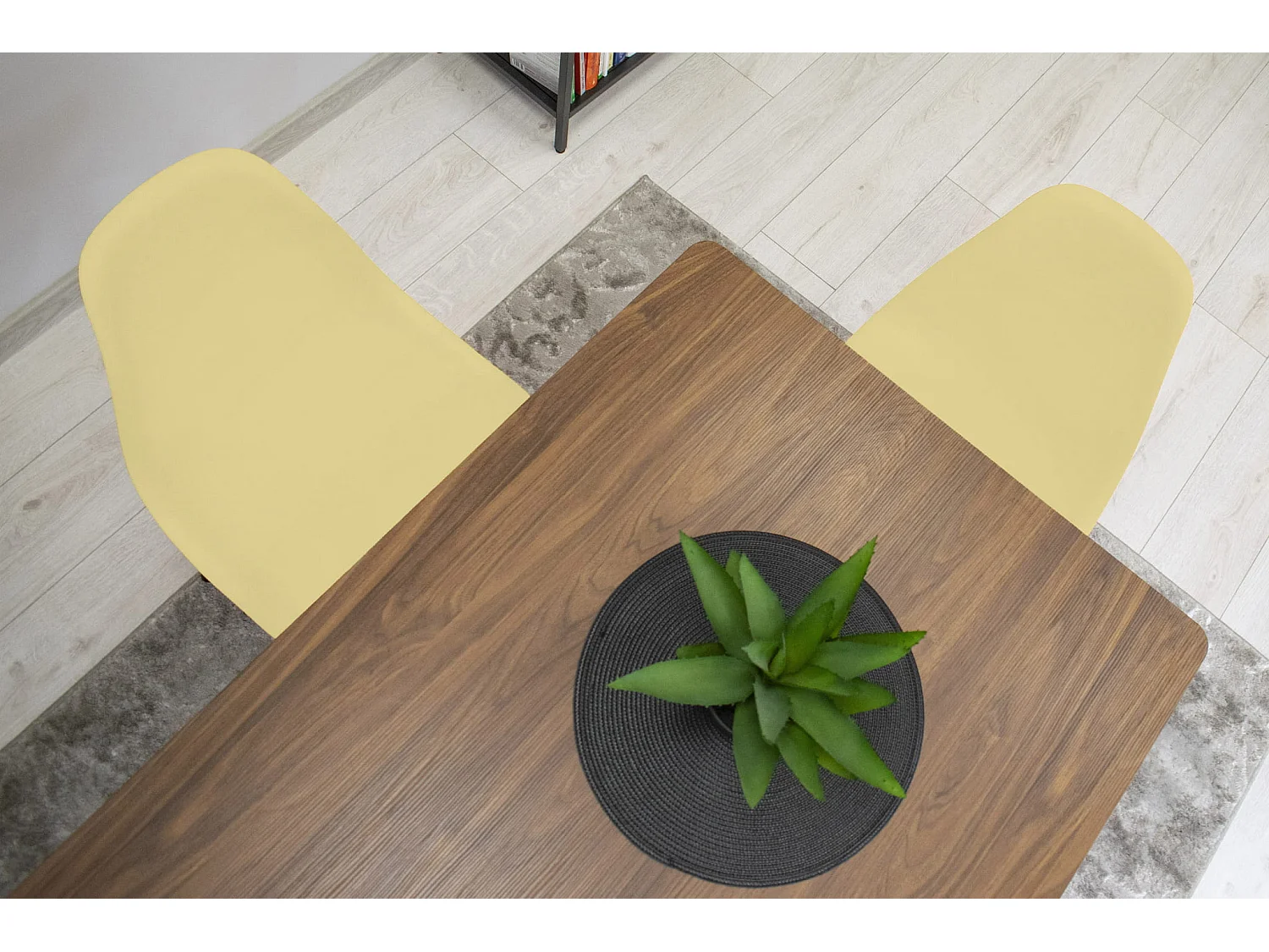 Valora OSAKA Stuhl, cremefarben, schwarze Beine, ergonomisch, für das Wohnzimmer