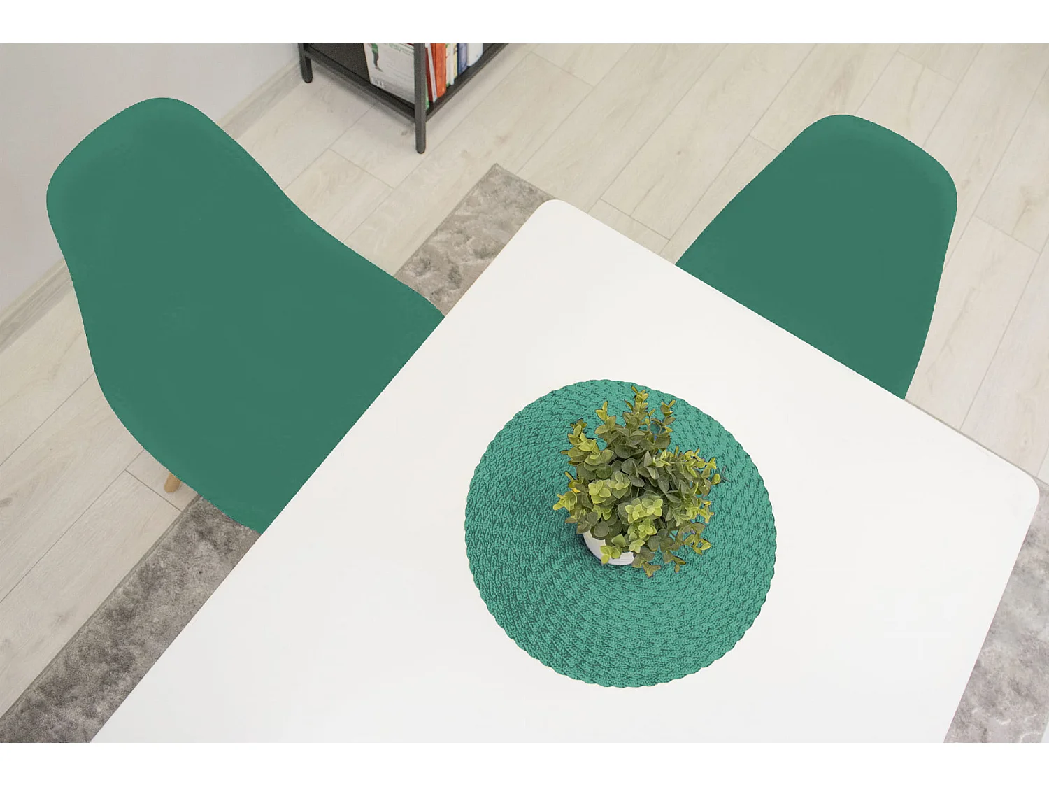 Valora OSAKA stoel ergonomische groene natuurlijke poten voor woonkamer x2