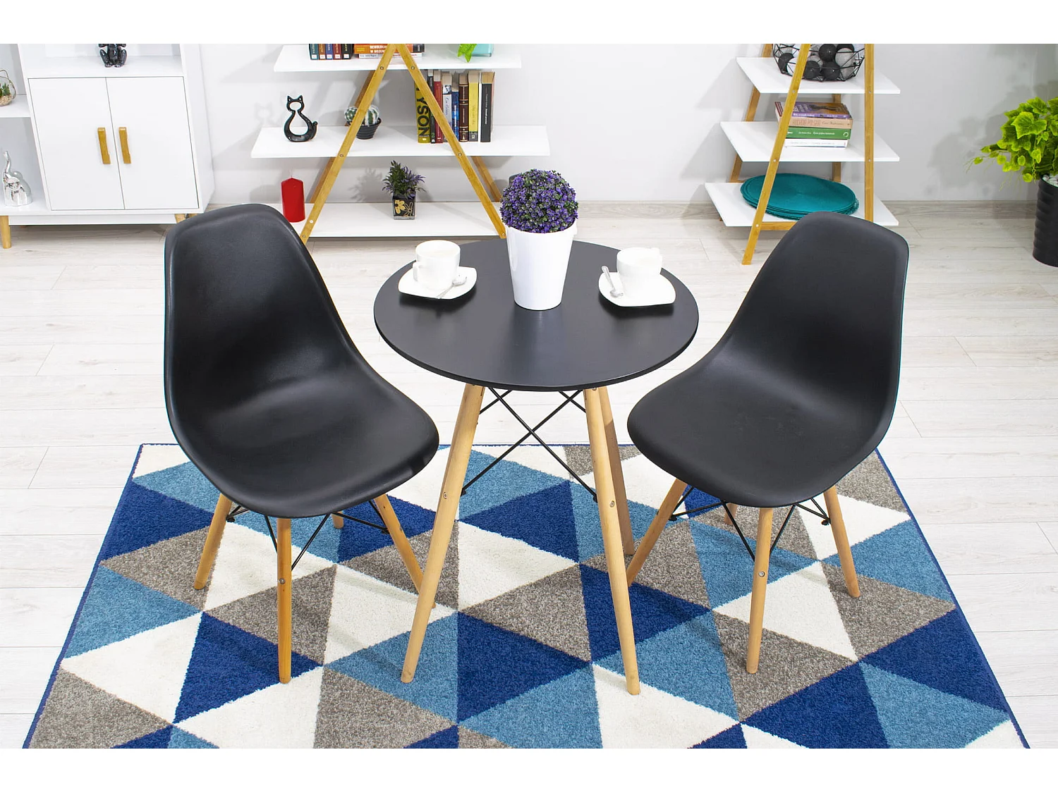 Chaise Valora OSAKA, pieds naturels noirs, pour salon (x4)