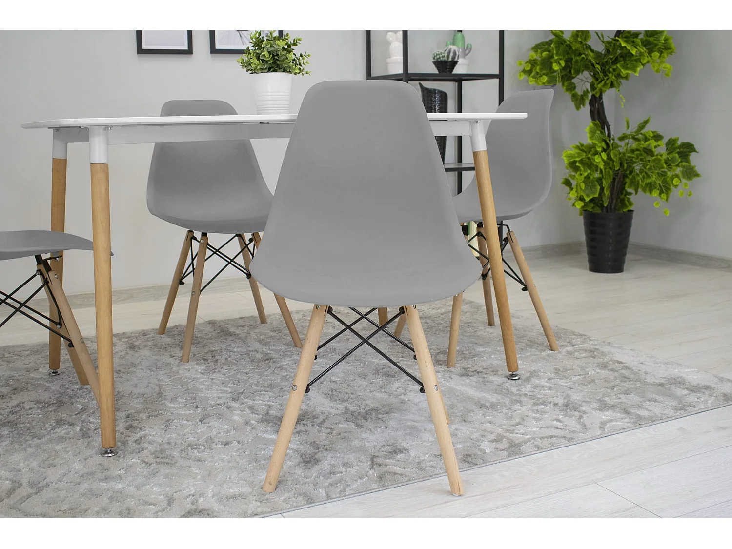 Chaise Valora OSAKA, pieds en bois gris, pour salon (x4)