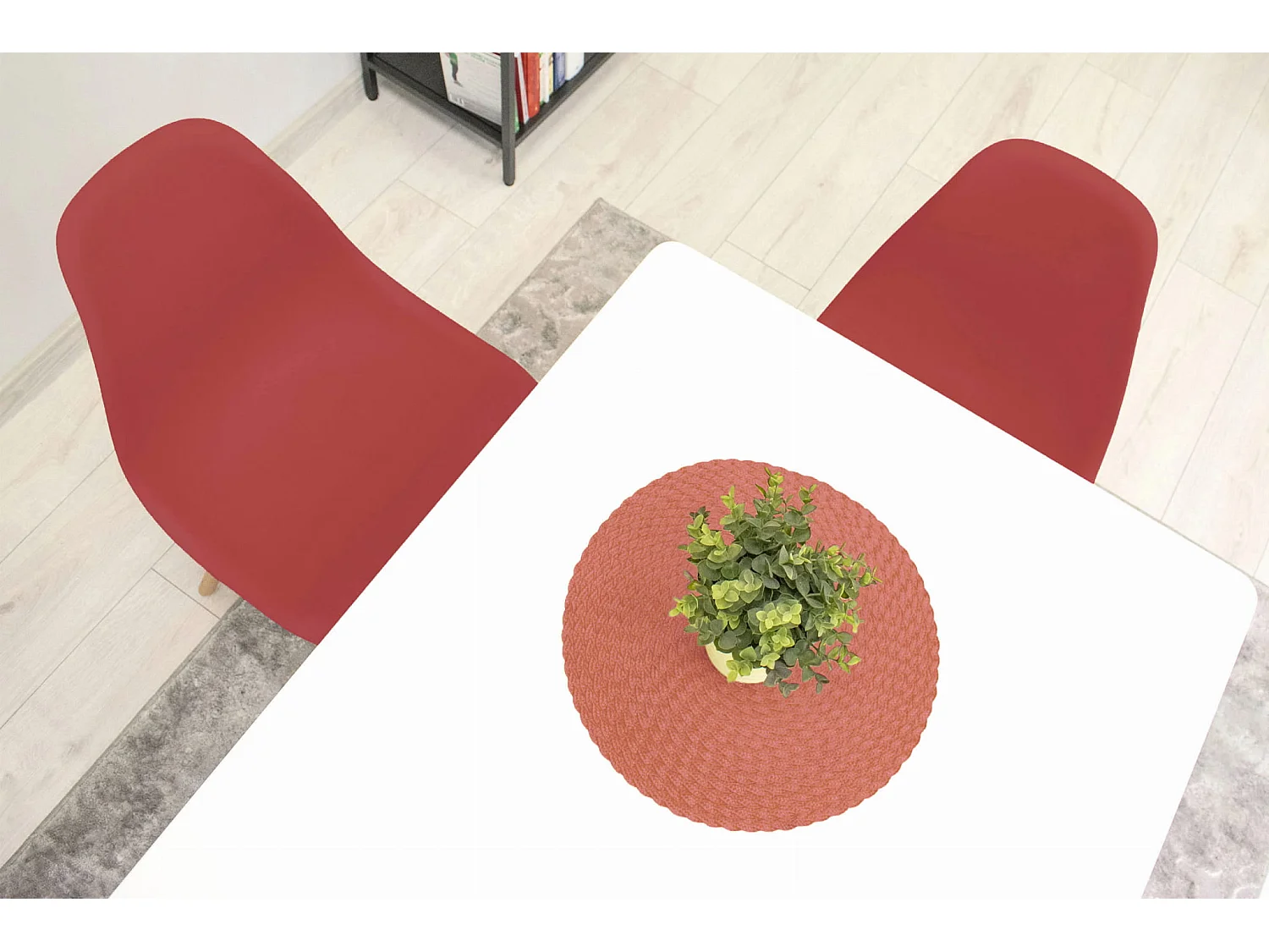 Valora OSAKA Stuhl, ergonomisches Design, Beine in Zinnoberrot (3 Stück)