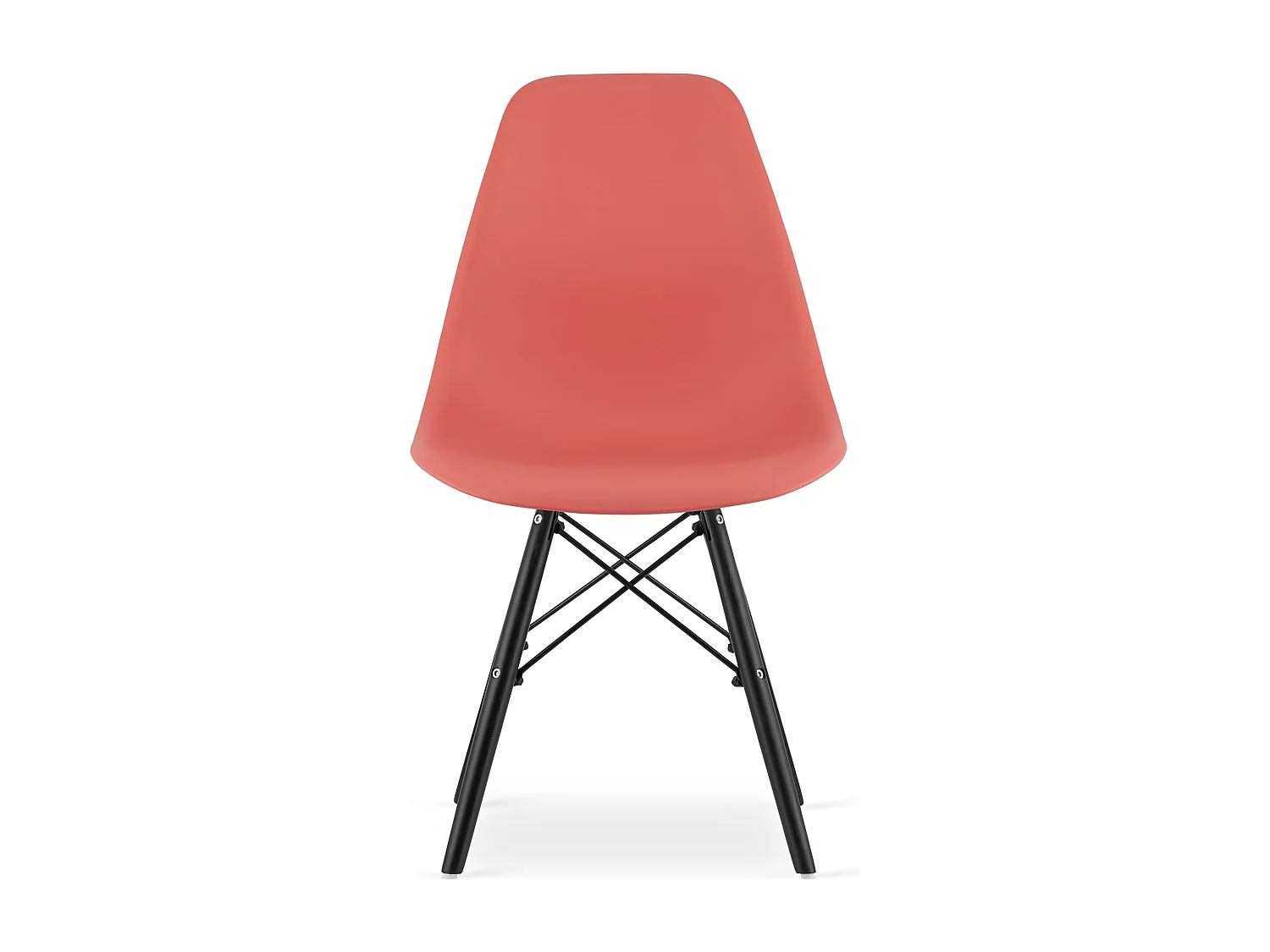 Chaise Valora OSAKA Design ergonomique Pieds noirs vermillon