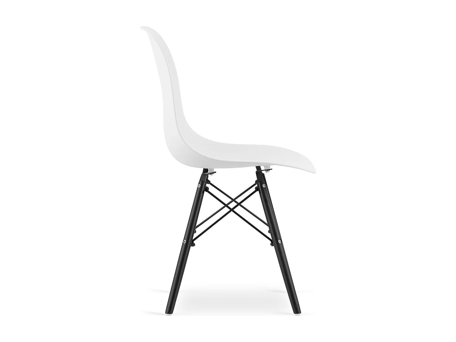 Valora OSAKA Stuhl Weiß Schwarze Beine Ergonomisches Design x4