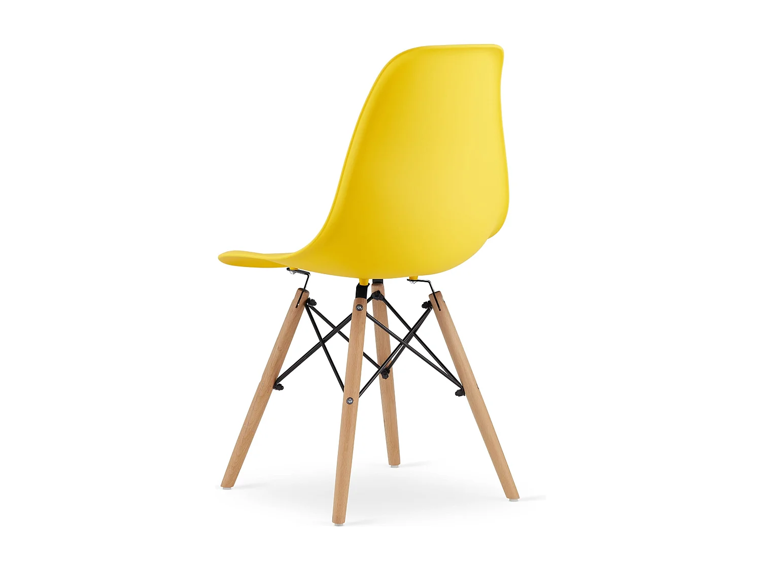 Chaise Valora OSAKA Jaune Pieds Naturels Design Ergonomique x3