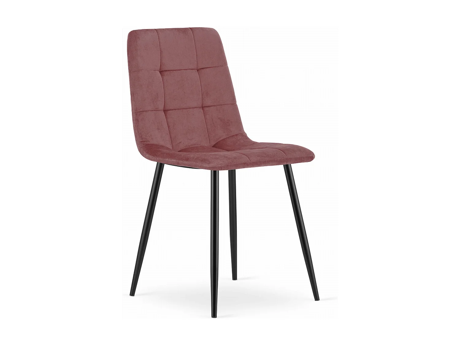 Valora PYRA Sessel, rosa Samt, schwarze Beine, für das Wohnzimmer (3 Stück)