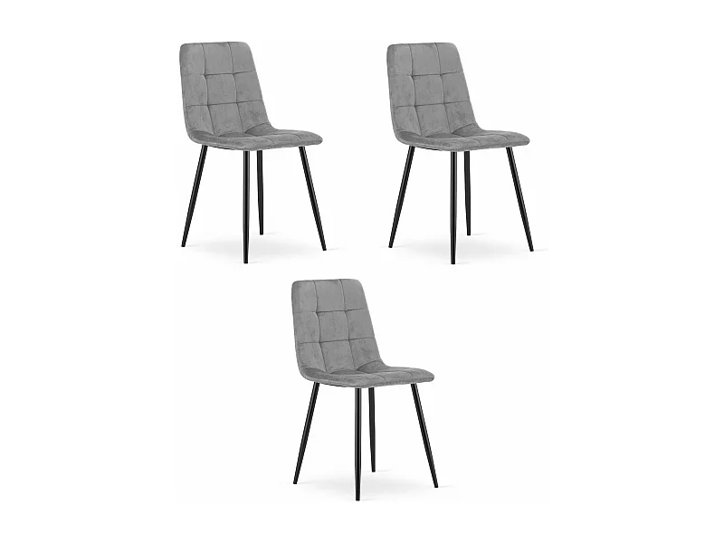 Krzesło Valora PYRA w kolorze jasnoszarym, nowoczesny design x3