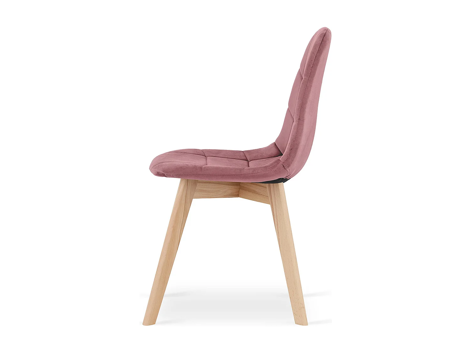 Chaise Valora NUUC en velours rose foncé, design ergonomique x4