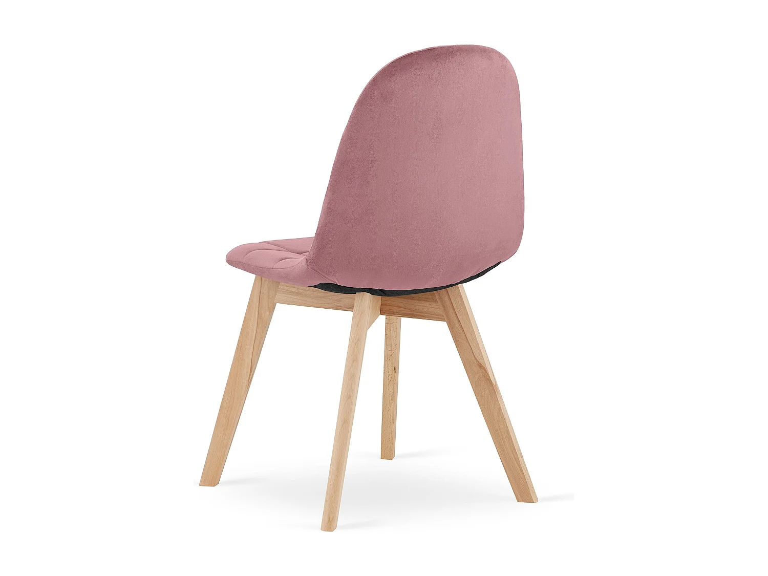 Chaise Valora NUUC en velours rose foncé, design ergonomique x4