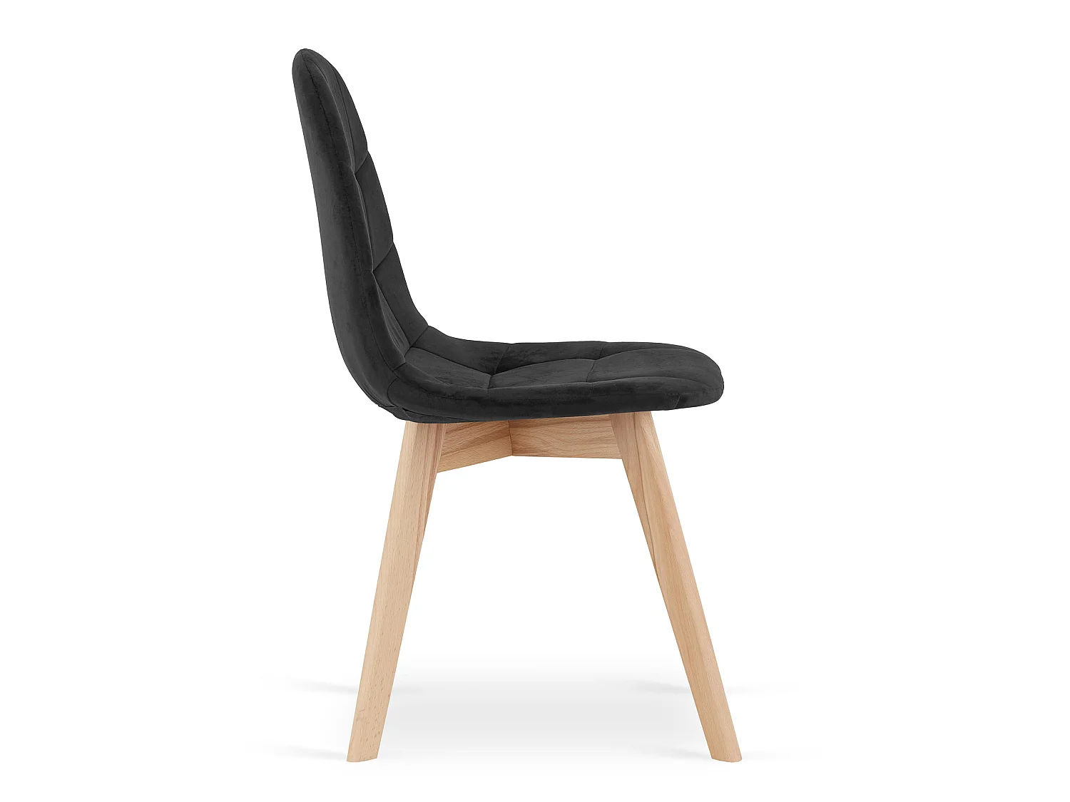 Valora NUUC CHAISES, velours noir, chaises ergonomiques pour salon (x2)