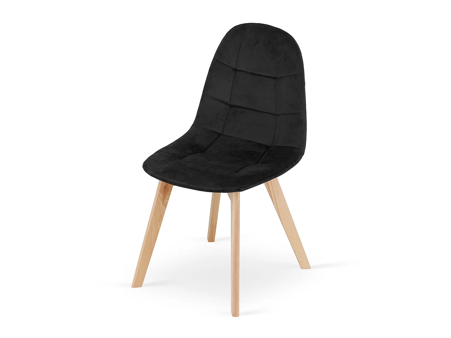 Valora NUUC CHAISES, velours noir, chaises ergonomiques pour salon (x2)