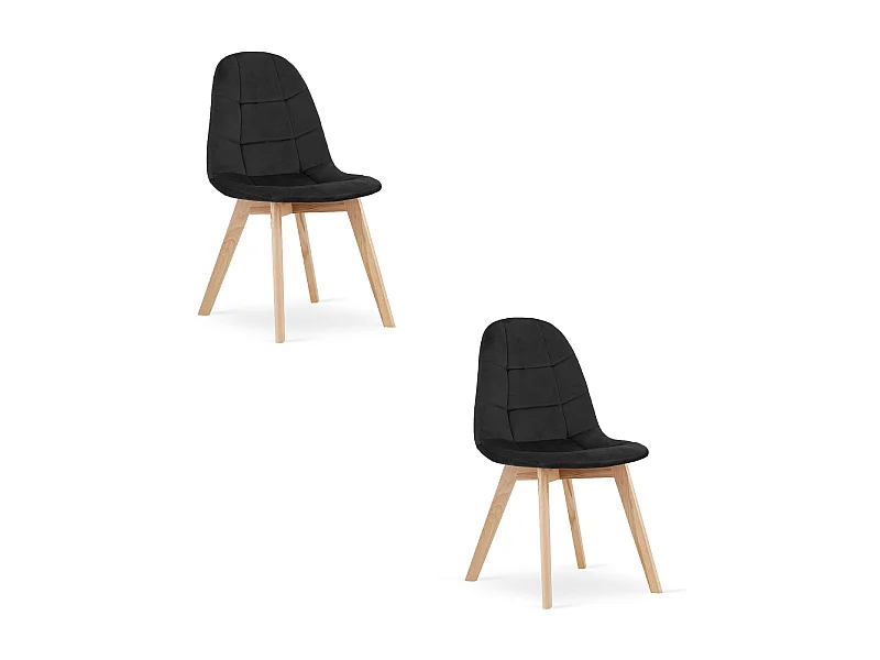 Krzesła ergonomiczne Valora NUUC CHAIR z czarnego aksamitu do salonu x2