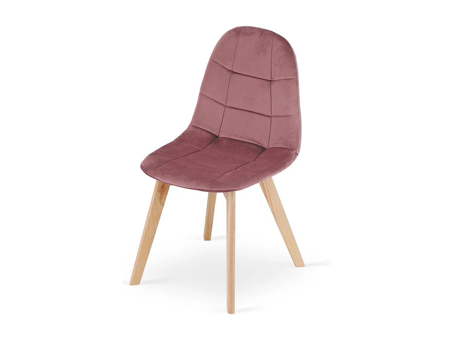 Chaise Valora NUUC en velours rose foncé, design ergonomique x3
