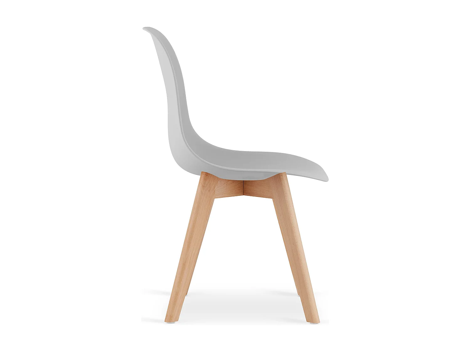 Valora KITO stoel ergonomische grijze houten poten voor woonkamer