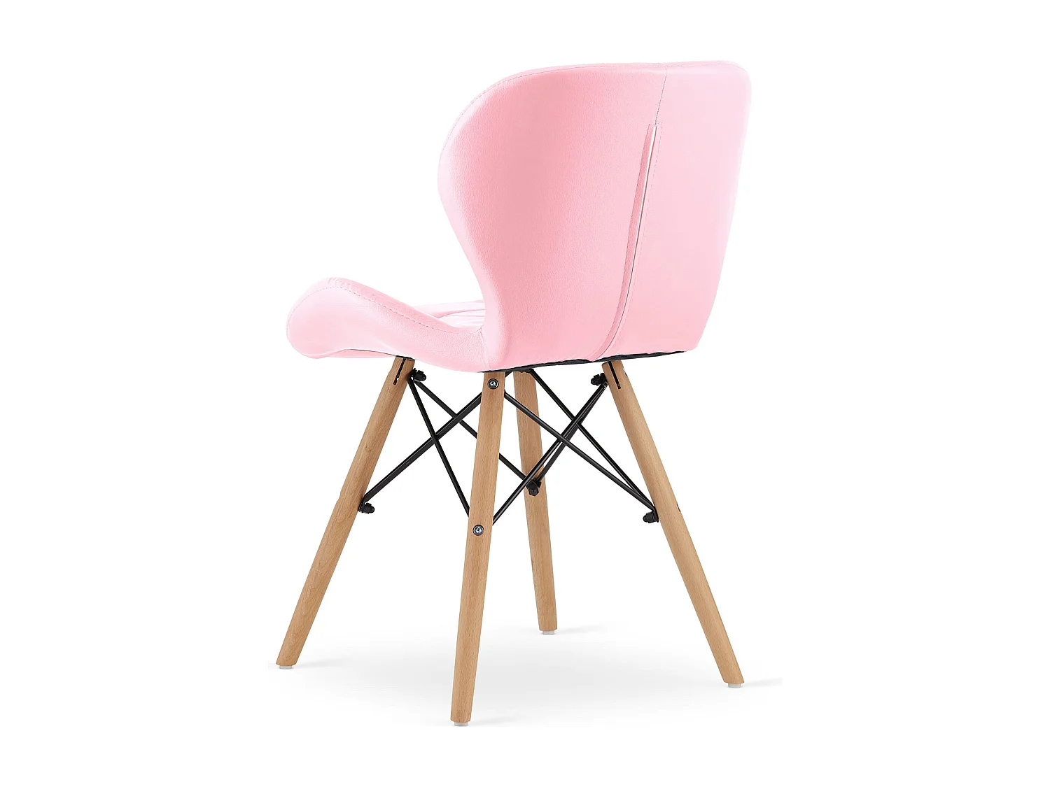 Valora WAKO Eco-Lederen Stoel Roze Beukenhout x4